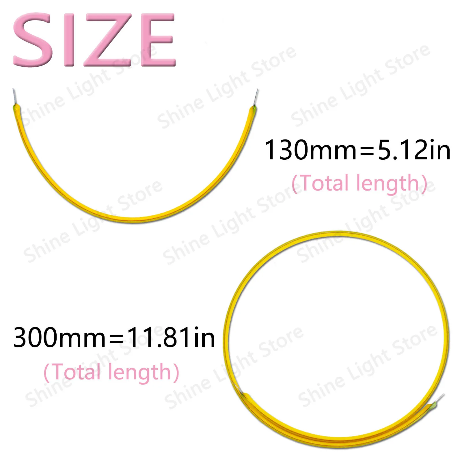 LED Creative Styling Light 130mm 300mm Flexible Filament DC12V 200mA LED Edison Bulb Diode Decorative Light Source Accessories