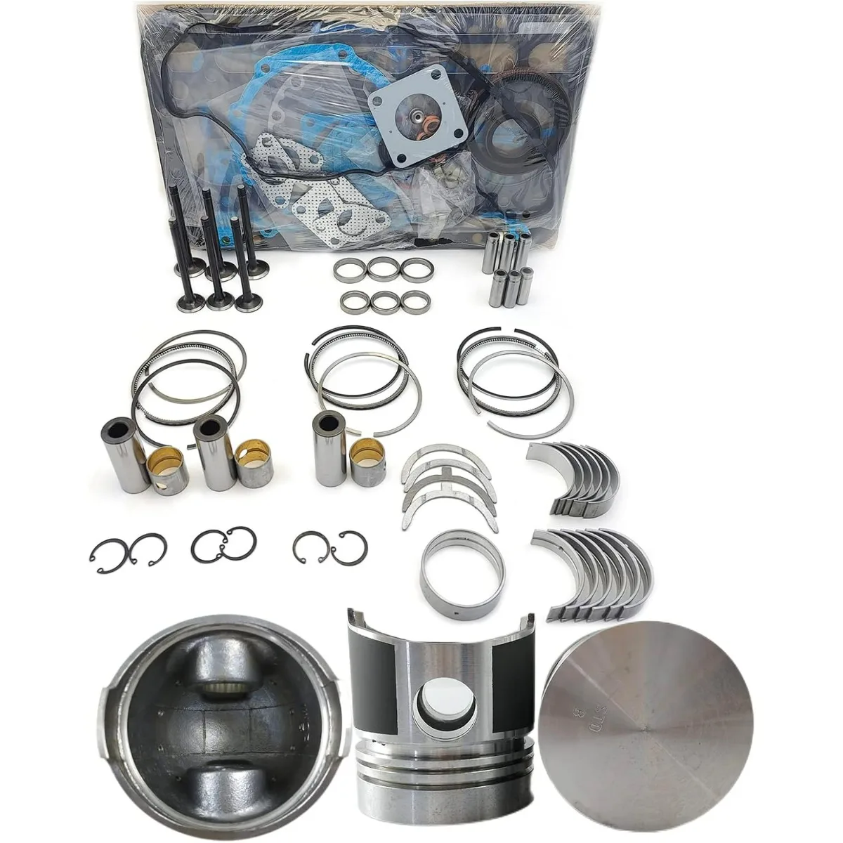 D1102 Engine Overhaul Rebuild Kit (No cylinder liner) For Kubota D1102 Engine L2050 L2050DT L235DT L2350 L235F L1802 Tractor