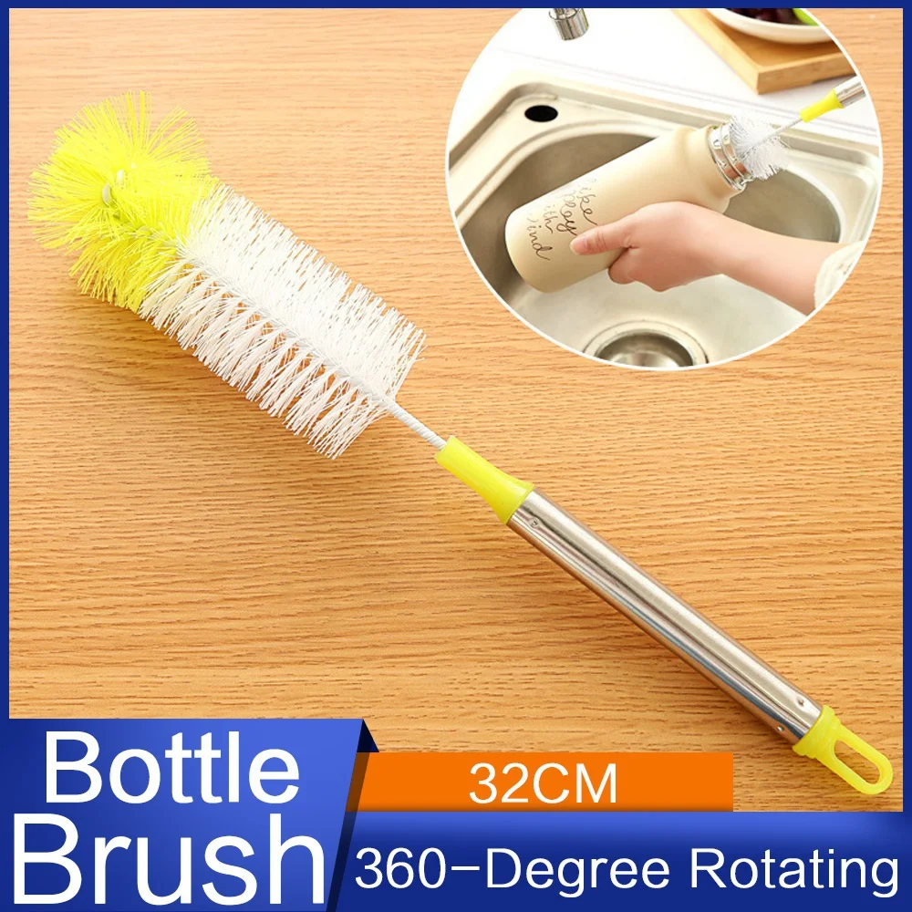 NEW Baby Bottle Brush Nipple Brush Milk Feeding Bottle Brushes Teat Cleaning Brush Bottle Sponge Rotating Stonego Washing  Home