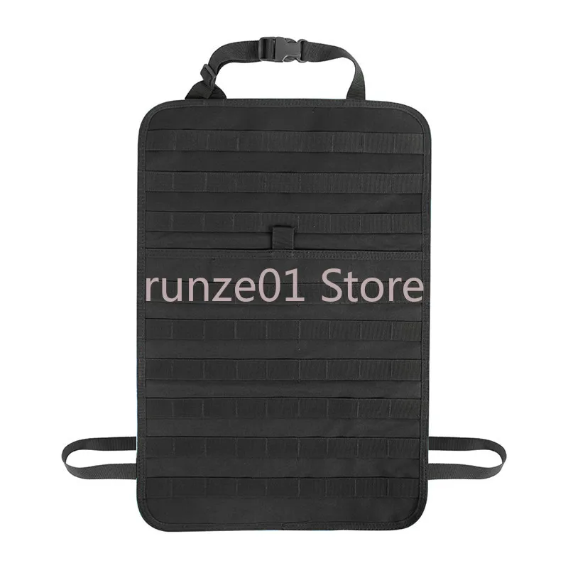 Outdoor multifunctional tactical car seat cushion storage bag Front seat back MOLLE system mounting storage bag