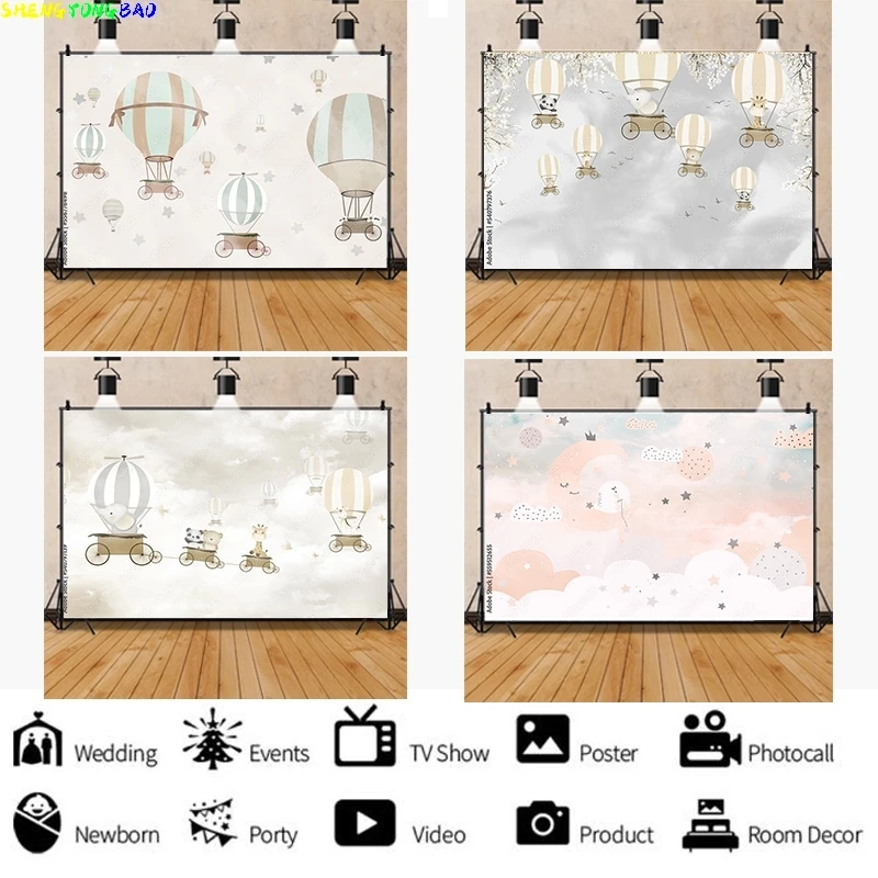 

African Wildlife Jungle Map Forest Photography Backdrops Props Newborn Baby Birthday Party Photo Studio Background QQW-07