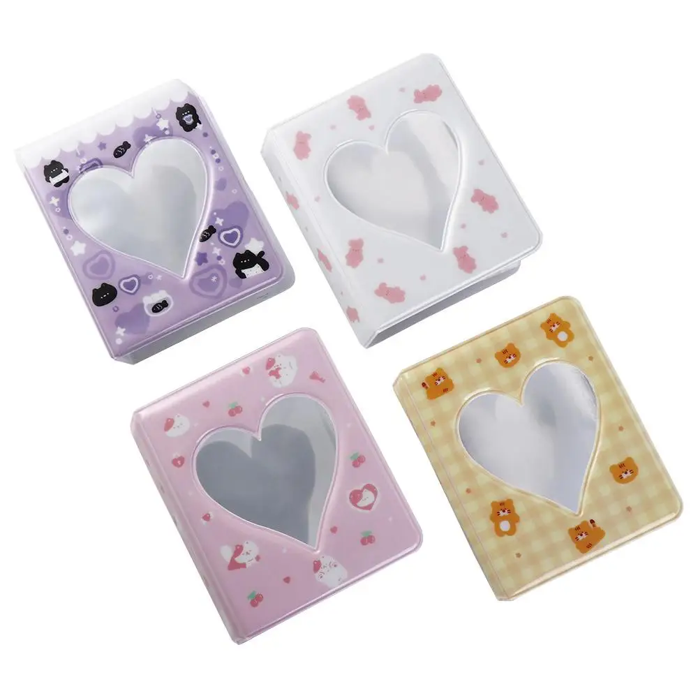 Cute Cartoon Bear Photo Album Pastic Waterproof Hollow Picture Storage Case Ins Anti-scratch Love Heart Photo Album Mini Photo