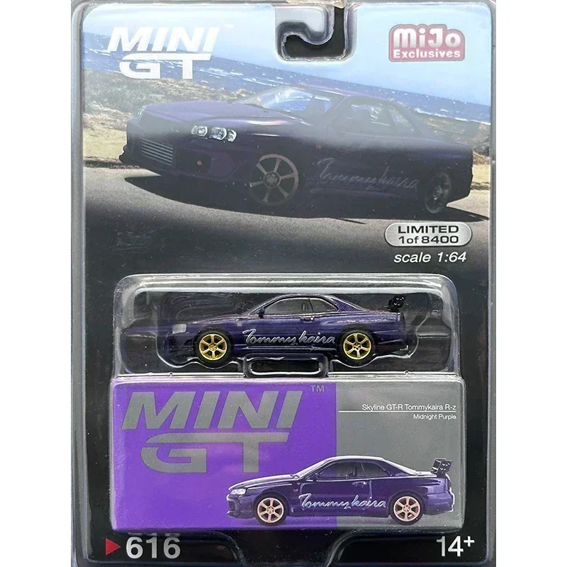 MINIGT 1:64 LBWK Skyline R32 DIVO F1 R34 Diecast Car Model Toys Over Plastic Packaging