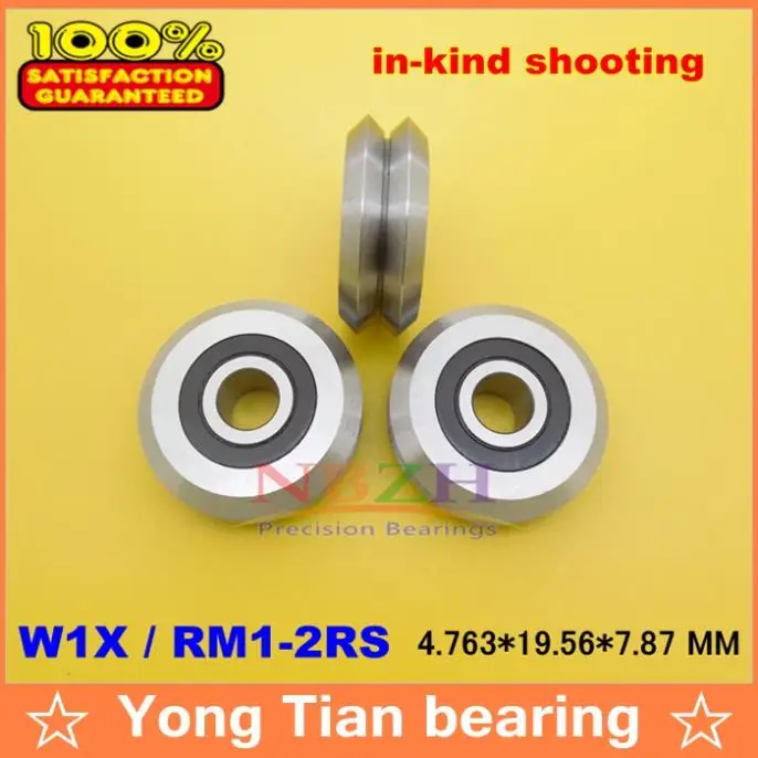 NBZH bearingRM1ZZ W1 4.763X19.56X7.87mm V Wheeles W Groove Sealed Ball Bearing W1ZZ W1-2RS RM1-2RS W1-5