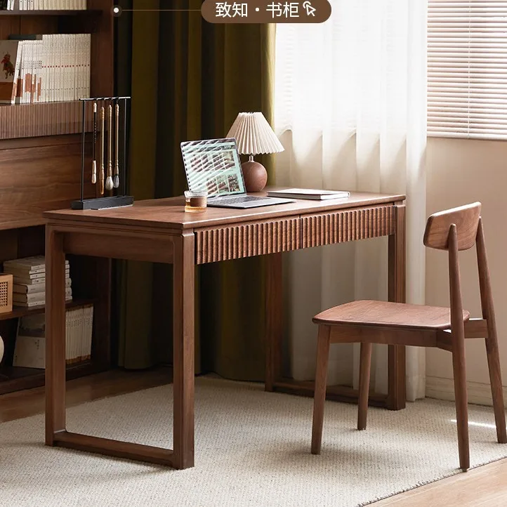 

Fangdi all solid wood desk is now imported from North America, black walnut writingdesk for home use, new Chinese study compute
