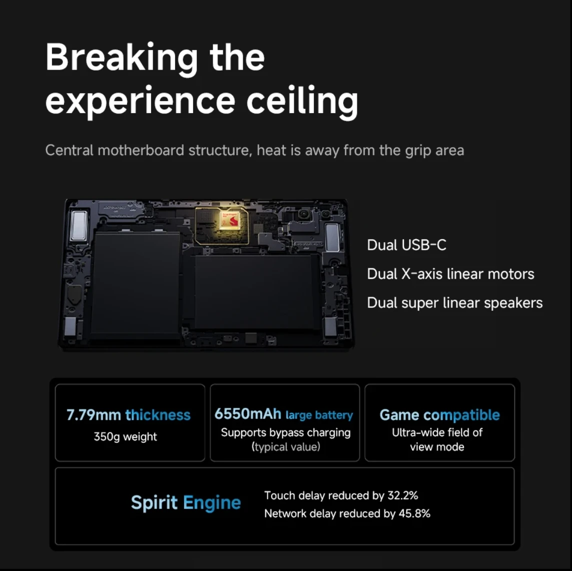 2025 레노버 LEGION Y700 3세대 8.8 게이밍 태블릿 - 스냅드래곤 8 Gen3 165Hz 주사율 2.5K 6550mAh 안드로이드 OS