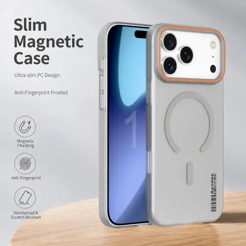 Luxury Matte Translucent Barcode Magnetic Case For iPhone 18 17 16 15 14 13 12 Pro Max Plus Air For MagSafe Charge Slim Cover