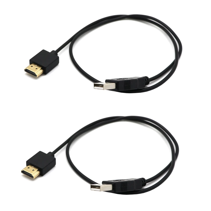 2X HDMI 1.4ตัวผู้ไปยัง USB 2.0ปลั๊กตัวแปลงสายแปลงที่ชาร์จ