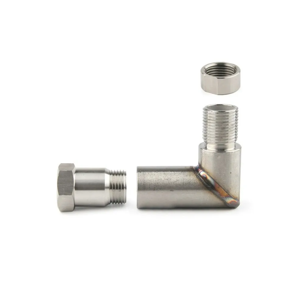Stainless Steel 90 Degree M18x1.5 Oil Pressure Sensor Adapter Extension Connector for Automotive Gauge Universal  Racing Upgrade