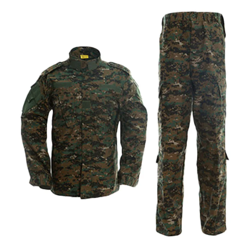 ACU Uniform 2nd Generation, Military Tactical Set for Outdoor Training, Durable Ripstop Camouflage Combat Shirt & Pants
