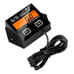 Kebidumei Digital Engine Tach Hour Meter Tachometer Gauge Engine RPM LCD Display For Car Motorcycle Stroke Engine Boat ATV moto