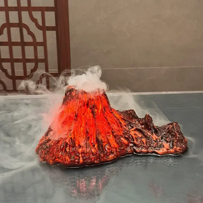 Creative Flame Mountain Wild Wind Scenery Cuisine Barbecue Plate Hotel Restaurant Hot Pot Restaurant Dry Ice Sushi Plates G