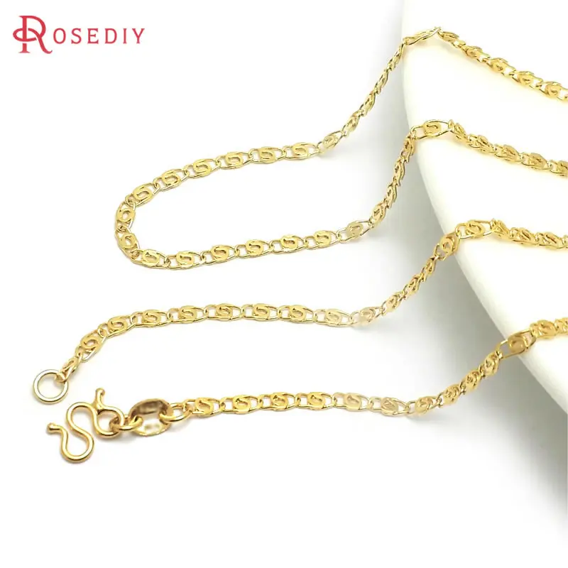 Collier fini en cuivre avec document en or 18 carats, bijoux de haute qualité, matériaux exécutifs, accessoires de bricolage, site officiel de Rosediy