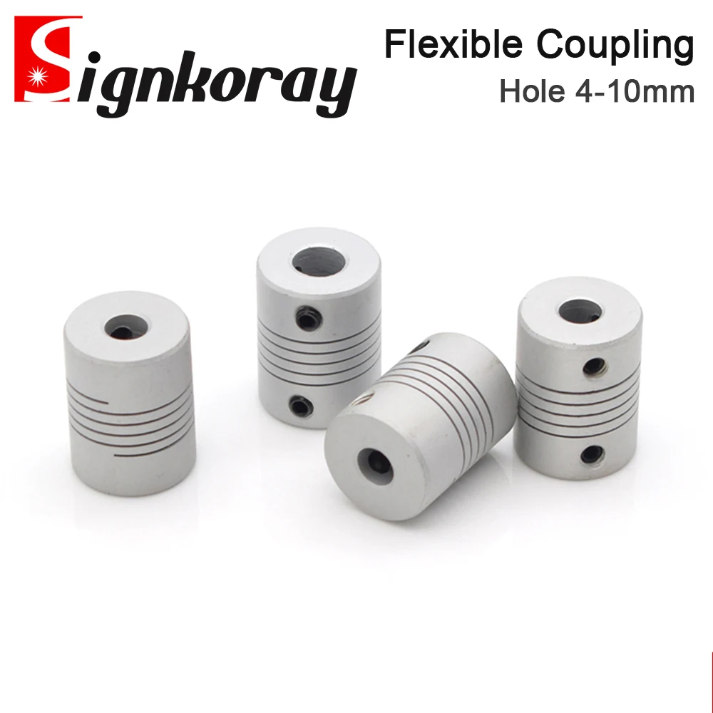 SignkoRay سبائك الألومنيوم اقتران مرن التشفير لف محرك متدرج اقتران D19mm L25mm ثقب داخلي 4-10 مللي متر
