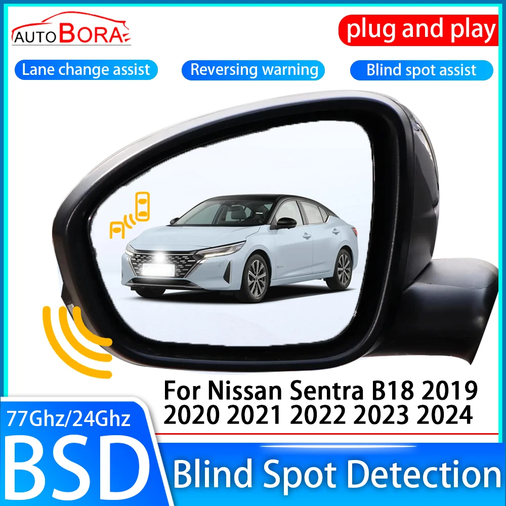 ZhuCamX Car Blind Spot Detection System BSD BSA BSN Sensor Drive Rear Mirror Monitoring for Nissan Sentra B18 2019~2024