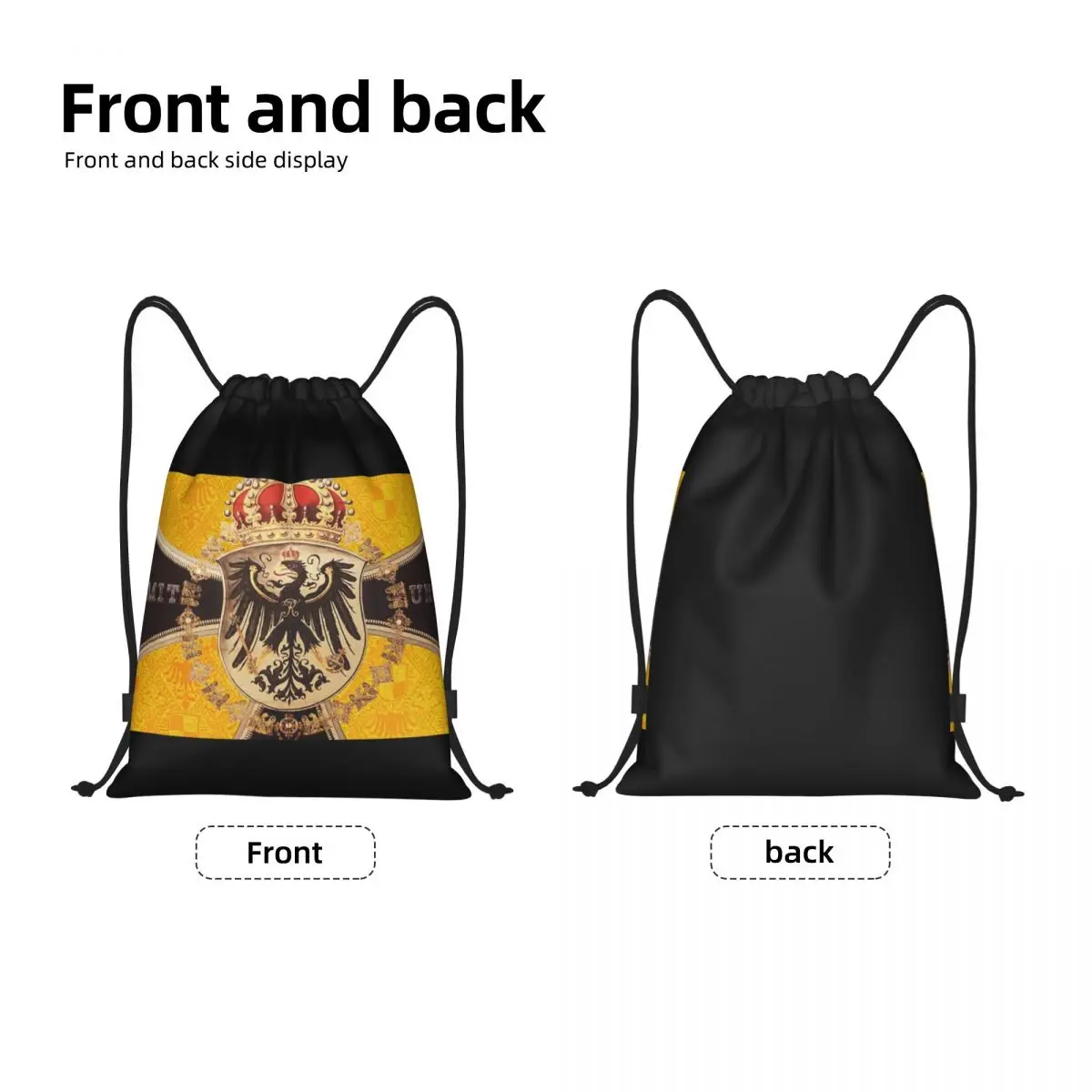 Mochila vintage German Eagle Drawstring, Sports Gym Bag para mulheres e homens, Reino da Prússia Training Sackpack