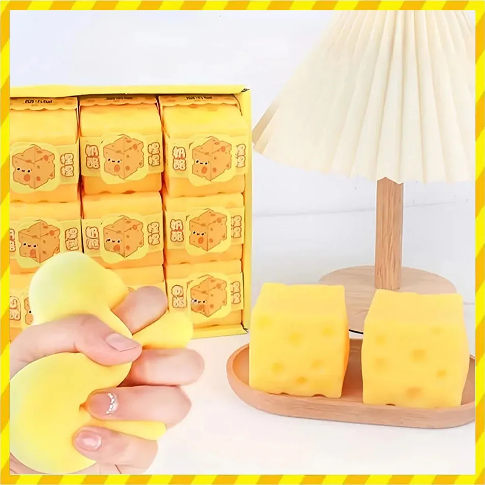 

1-20 шт. Гигантский антистрессовый мячик-кубик в форме сыра, формуемый, не прыгающий, сенсорный, для ASMR-терапии, снятия стресса, гаджет, подарок, 5/10/12 см