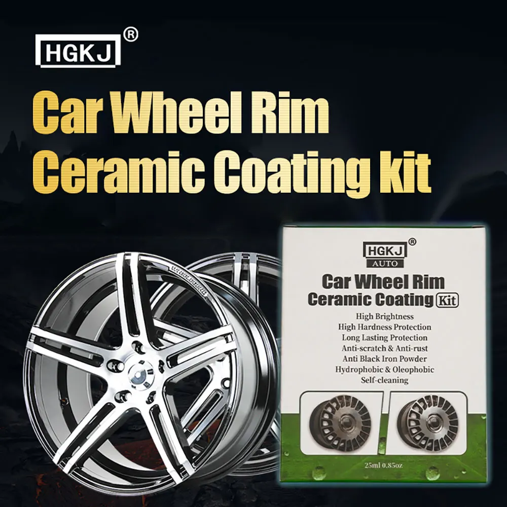 HGKJ car rim ceramic coating cleaner Wheel restoration Kit Professional Anti-Rust Anti-Scratch Tire Rim Cleaning