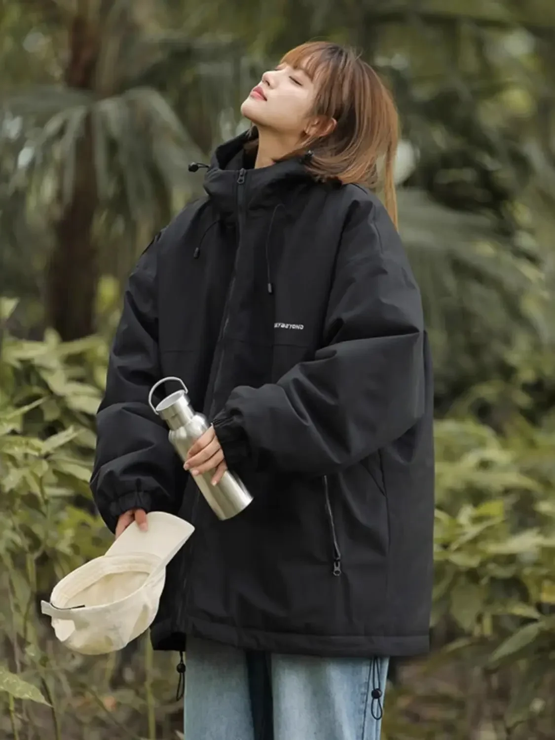 

Осенне-зимний новый женский хлопковый халат большого размера, ветрозащитные парки с капюшоном