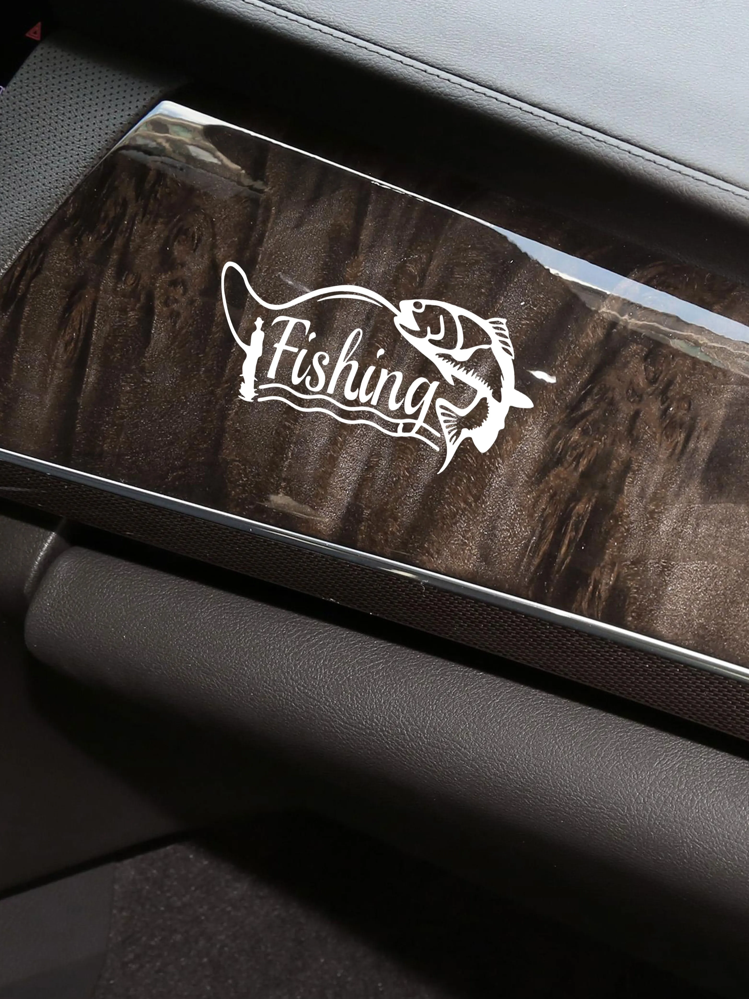 Autocollant de voiture de pêche, autocollant de fenêtre de voiture, autocollant de boîte de pêche créatif personnalisé, autocollant de décoration étanche