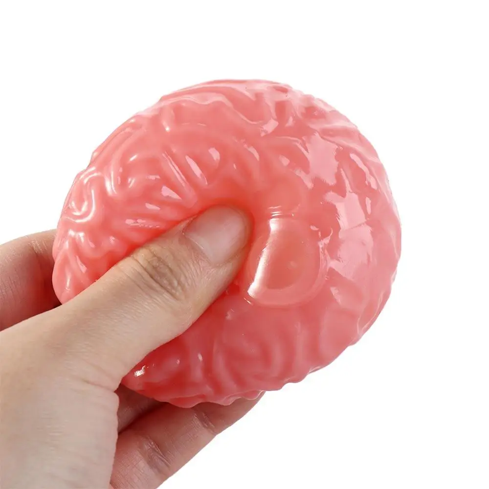 Simulation Brain Simulation Brain Fidget Squeeze TPR Squeeze Ball Toys Novelty Doll Funny Squeeze Stretching Ball Holiday Gift