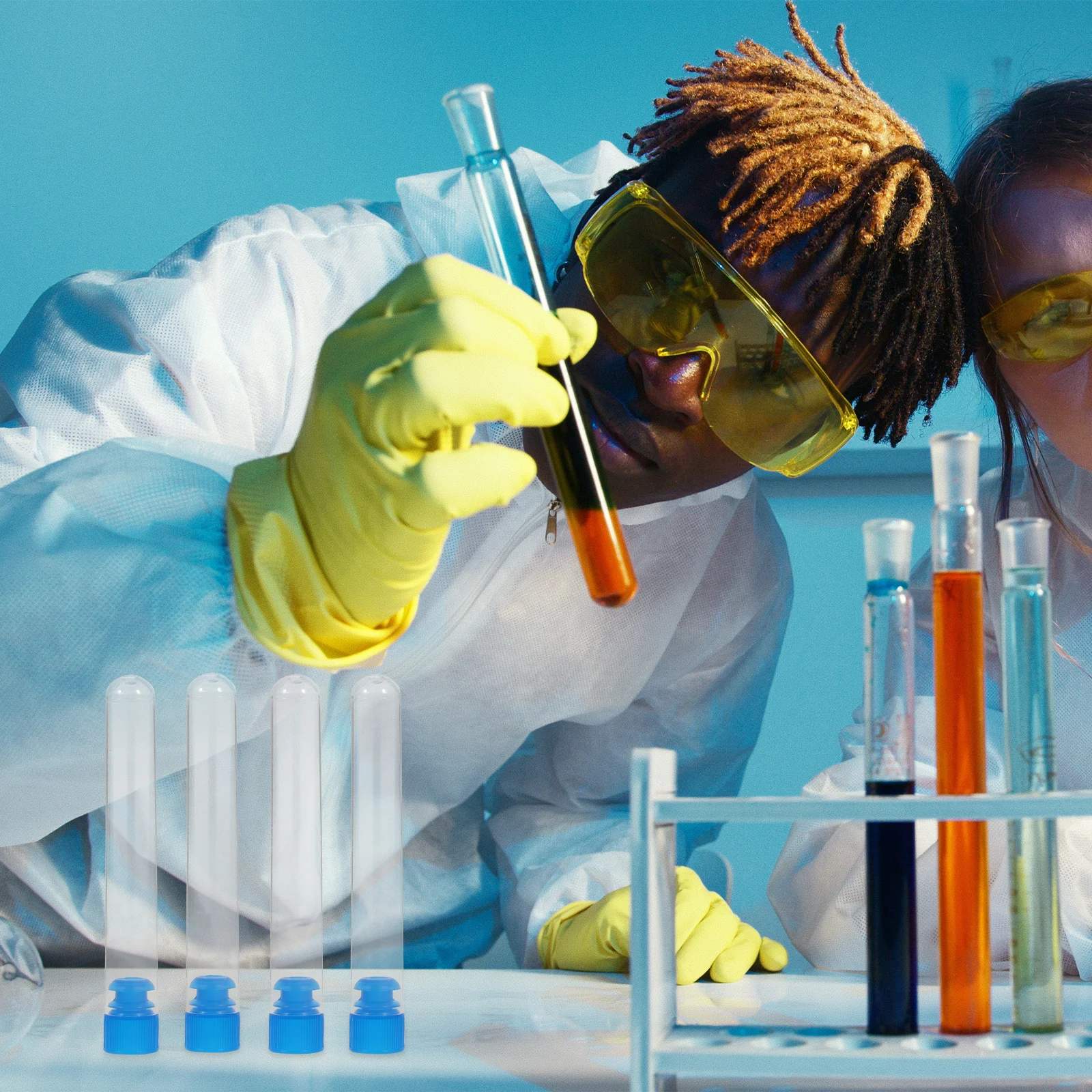 

50pcs Plastic Test Tubes Clear Durable Storage Containers For Liquid Gel Lotion Sample Portable Travel Leak-Proof Hard Shell