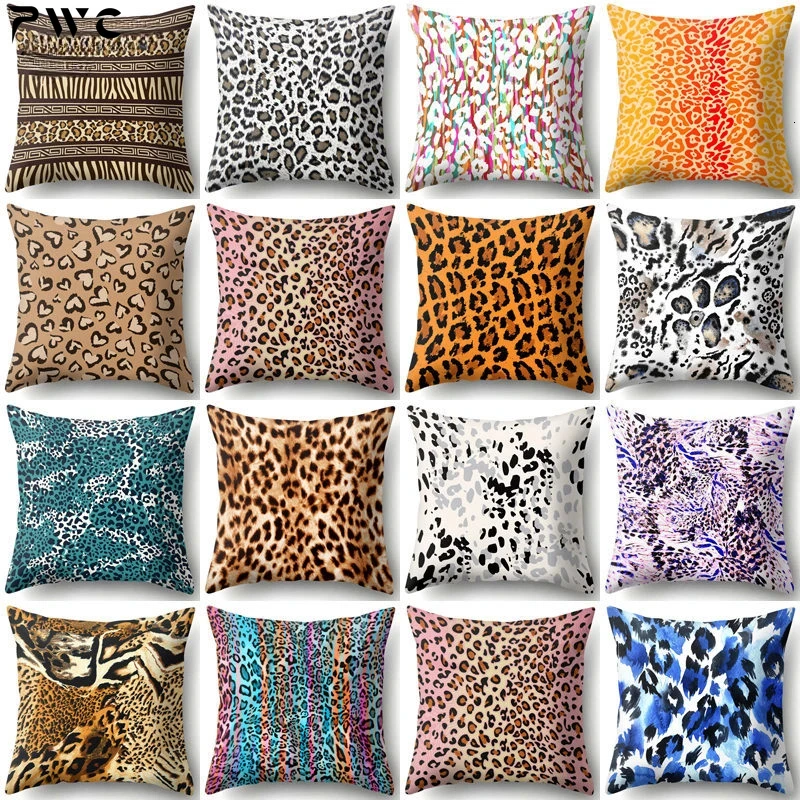 

1Pcs 45*45cm Animal Leopard Print Pillow Case Sofa Waist Throw Cushion Cover Home Decor Pillow Covers Housse De Coussin