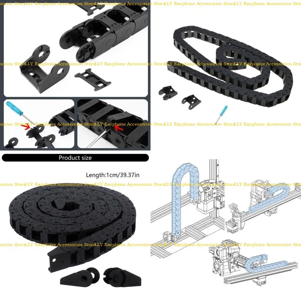 462E ไนลอนโซ่ลากโซ่ลากสายเคเบิลการจัดการสายเคเบิลที่มีประสิทธิภาพสำหรับสายการผลิตอุตสาหกรรมการติดตั้งง่าย