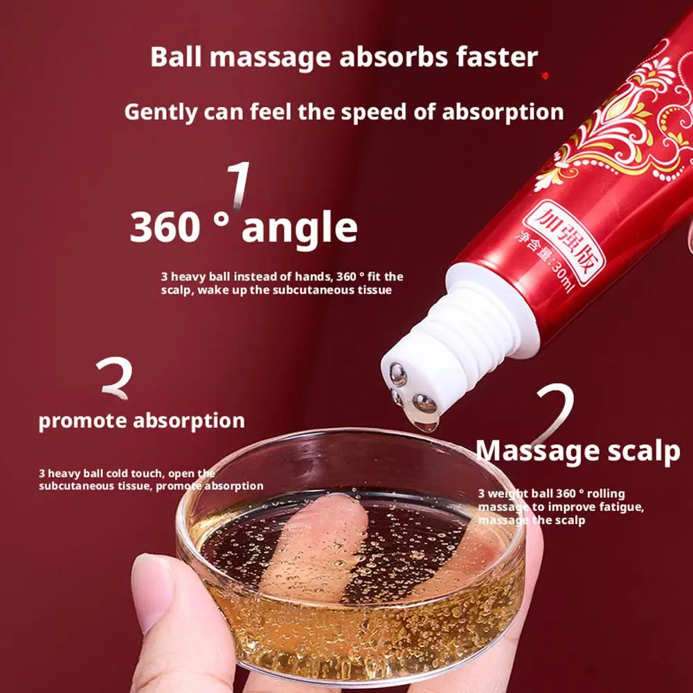 تدليك الأسطوانة Platycladus Orientalis مكافحة تساقط الشعر بوليغونوم متعدد الأزهار الزنجبيل السائل الأسطوانة فروة الرأس الشعر السائل V5M6 #2