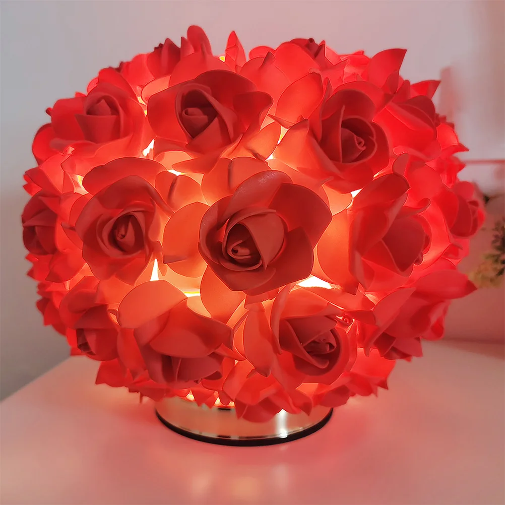 

Креативная лампа в виде розы для девичьей комнаты, эстетичный декор для спальни, современный настольный светильник с мягким свечением, идеальный подарок для женщин