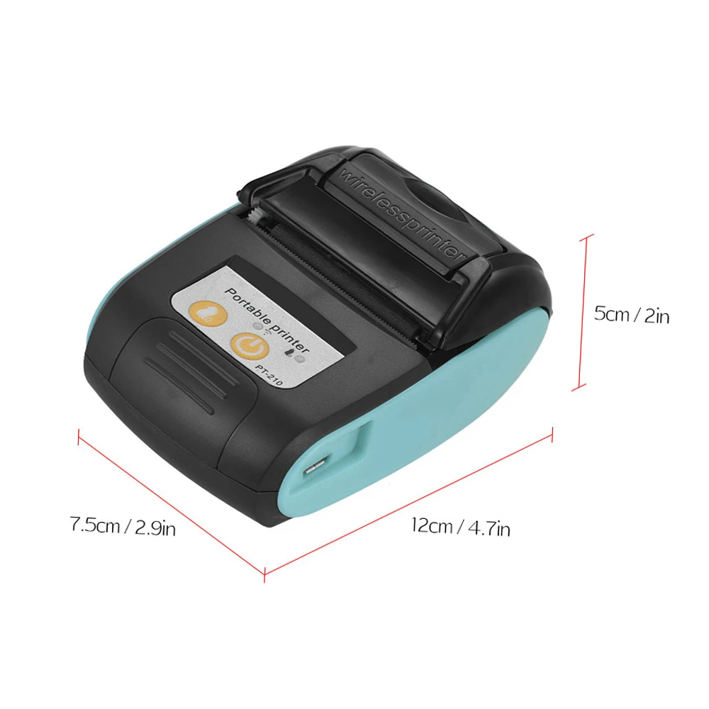 GOOJPRT PT-210 Portable Thermal Printer Handheld 58mm Receipt Printer for Retail Stores Restaurants Factories Logistics