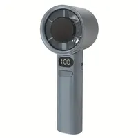 Portable Hand Fan 120 Wind Speeds Display Power Mini Bladeless Handheld Fan USB Rechargeable Personal Highspeed Electric Fans