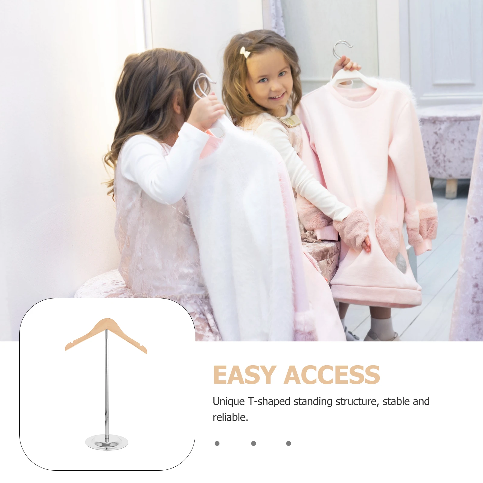 

Adjustable T-Shirt Rack Clothing Coat Hanger Shirt Rack Clothes Display Stand For Store Retail Clothing Hangers T Shirt