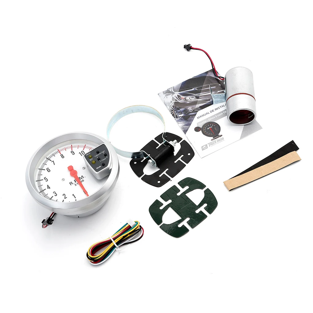

Universal 5 Inch 12V Car Truck Tachometer Motorcycle Scooter Colorful Backlight Adjustable Rotation Speed Meter Modification
