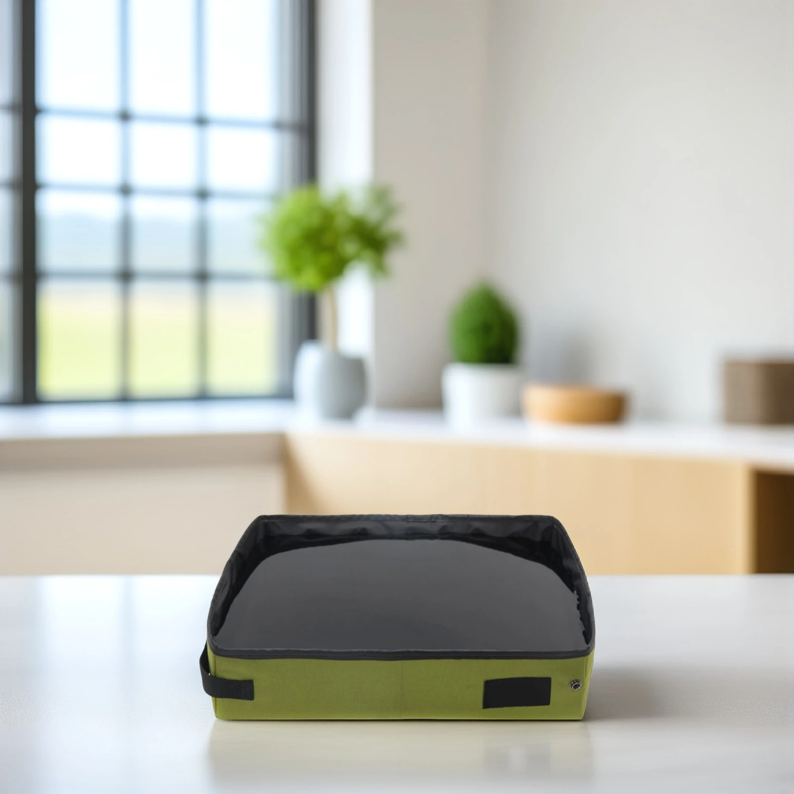 

Travel Folding Cat Litter Box Bins Pet Boxes Basin Self Oxford Cloth Portable Tray