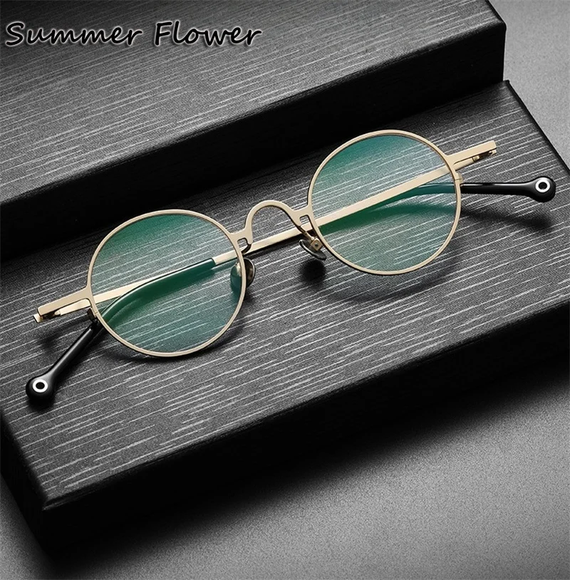 

Round Men Optical Frame Mini Gafas Fashion Spectacle Women Retro Light Flexible Eyewear for High Prescription Lenses