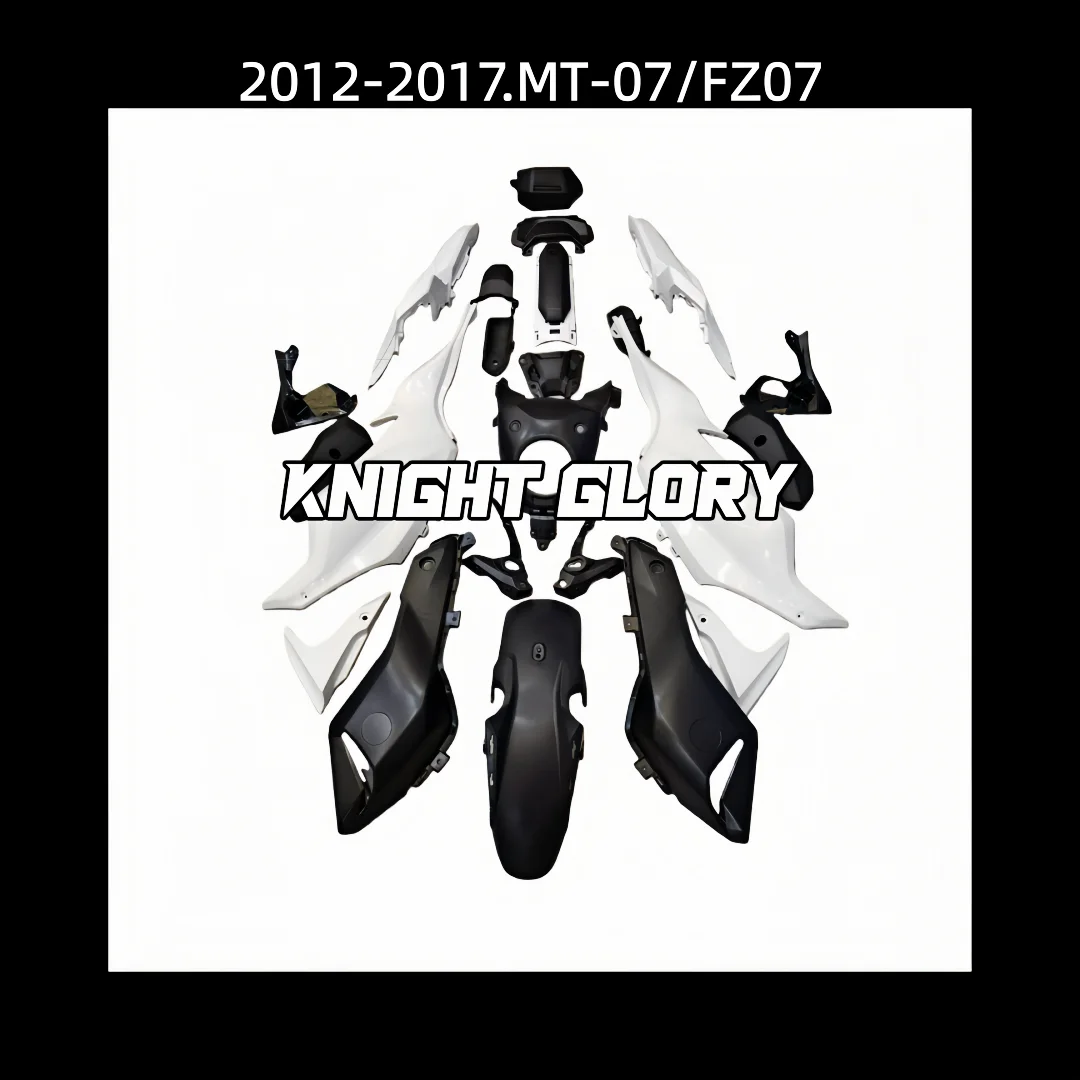 

Full set of motorcycle injection molded body coverings. Suitable for MT-07 FZ07 models from 2012 and 2017. Body coverings.