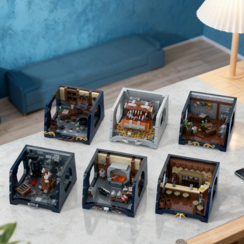 

3100pcs MOC Medieval Series Build From 6 MOCs Model Building Blocks Creative Display Gift Collectible Decor Kids Premium Adult