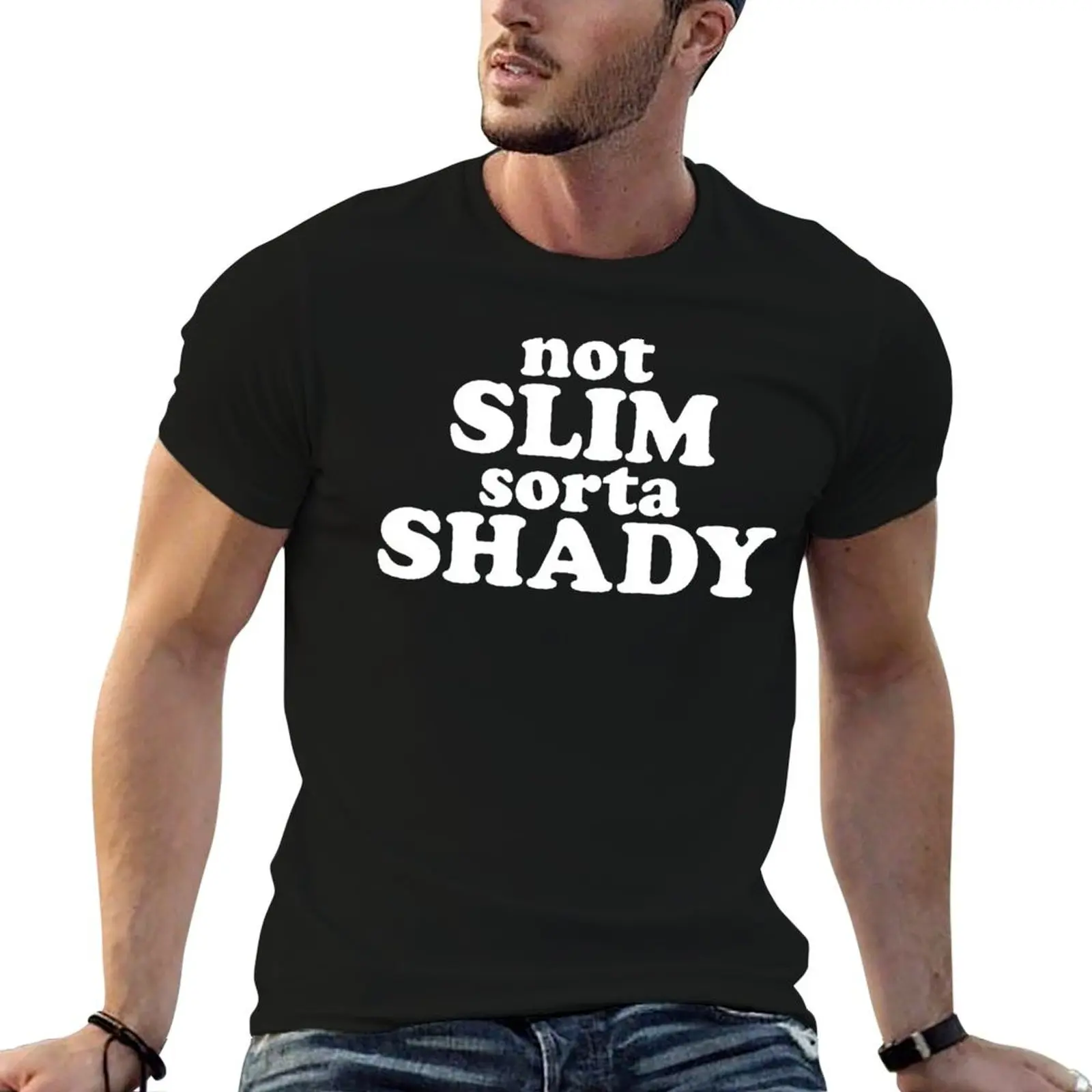 

t shirt luxury cotton men T-Shirt 100% brand designer Not Funny Slim t man shirt Sorta Quote Shady