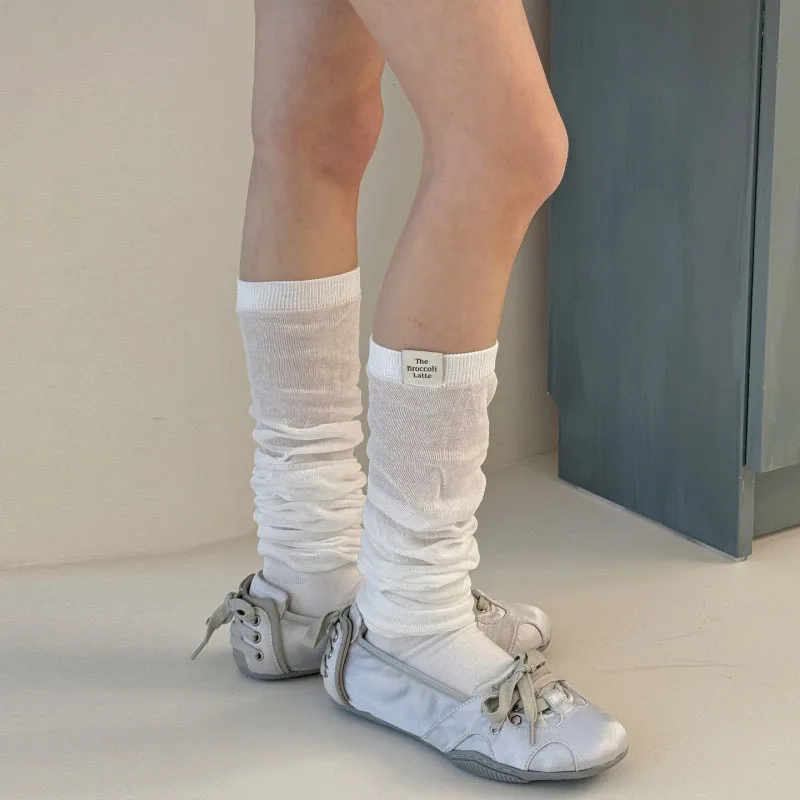 Einfarbige Netz-Kniestrümpfe Modische Hohle Wadensocken mit Stapelbaren Oberschenkelsocken Koreanisch-Japanischer JK-Stil für Tägliches Tragen