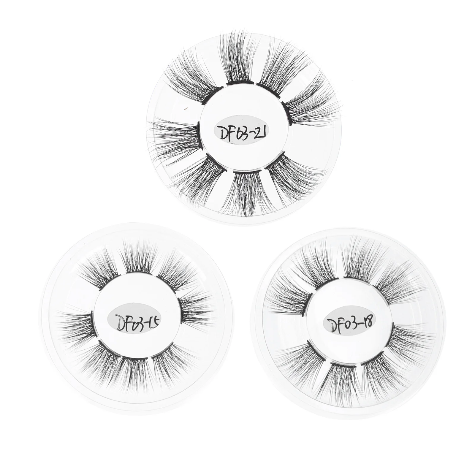 3boxes Women Sectional Type False Eyelashes Natural Curly Black Decorative Eyelashes Makeup False Eyelash Eye Accessories