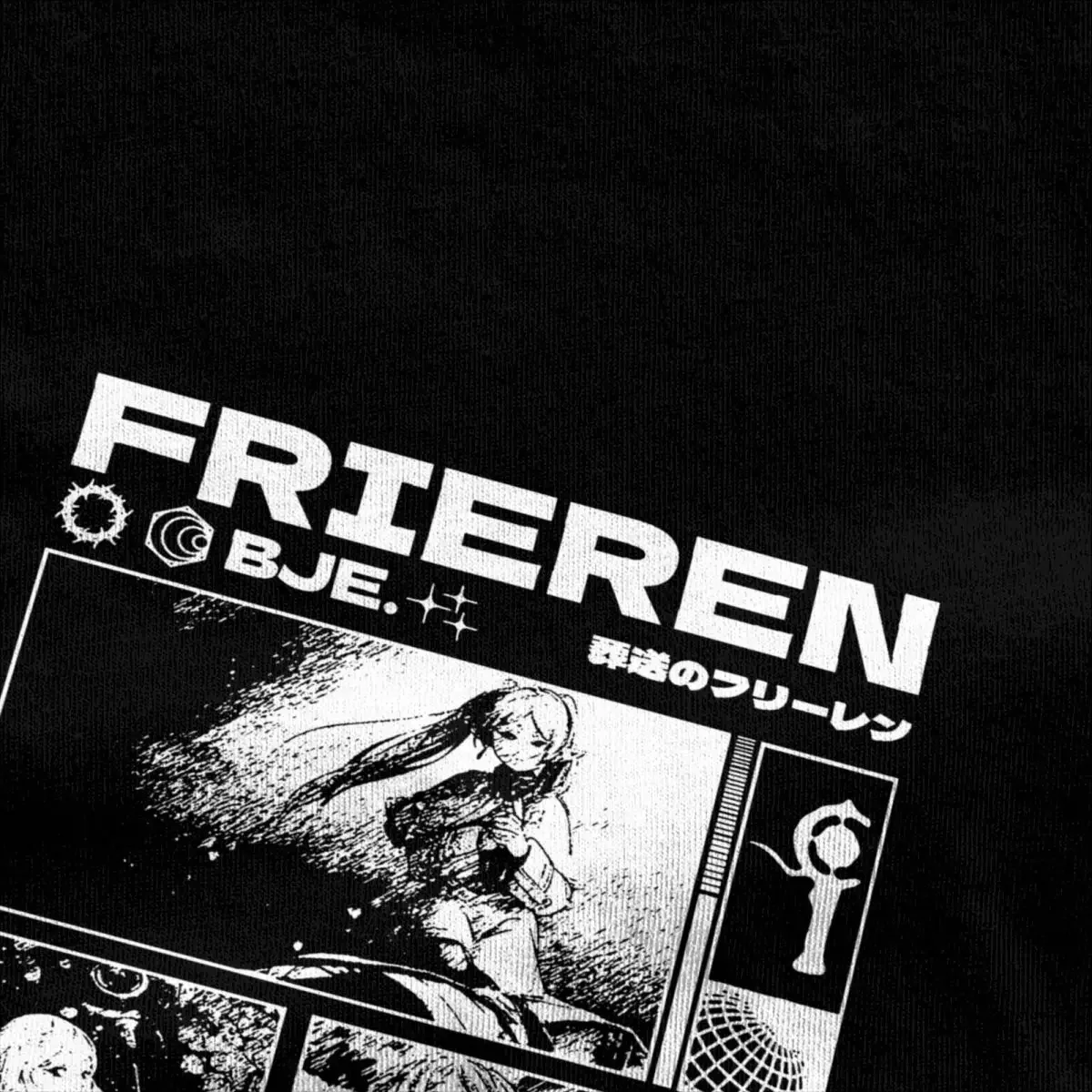 Anime Cute Frieren Men's T Shirts Frieren Beyond Journey's End Tees Short Sleeve Crew Neck T-Shirts Pure Cotton Plus Size Tops image 5
