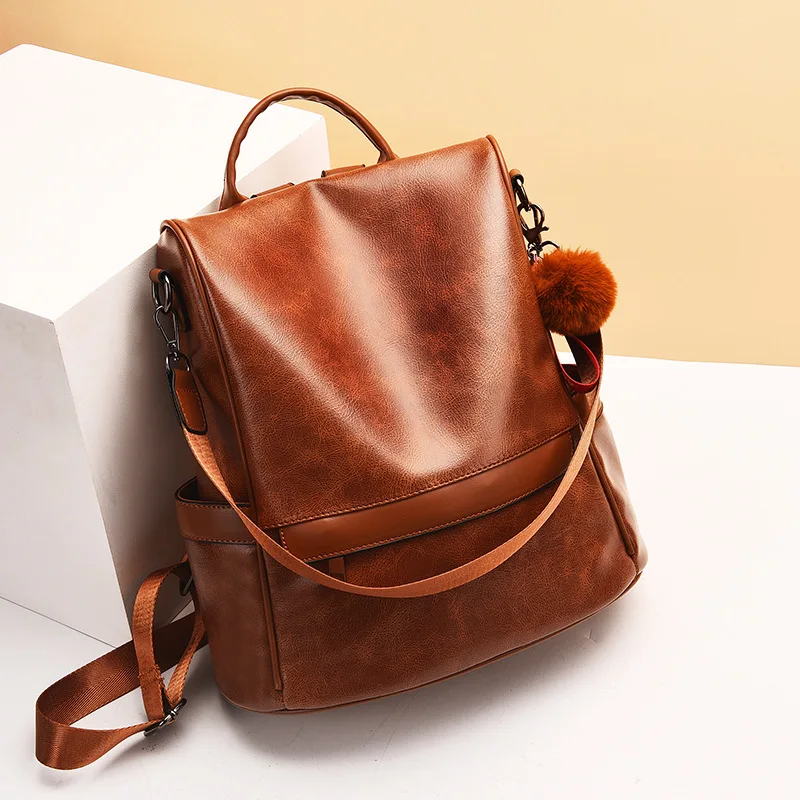 

Large Capacity Travel Backpack Rucksacks Mochila Women Backpack Female Leather Bagpack for Girl Ladies Sac A Dos School Bags