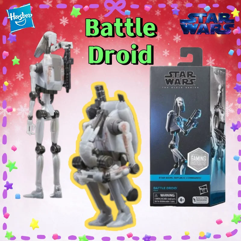 【in-stock】hasbro-star-wars-the-black-series-republic-commando-battle-droid-action-toy-figure-model-christmas-toy-gift