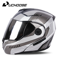 2024 Unisex Racing Motobiker Flip Up Helmets Modular Dual Lens Motorcycle Helmet Full Face Safe Helmet  Men Adult Women