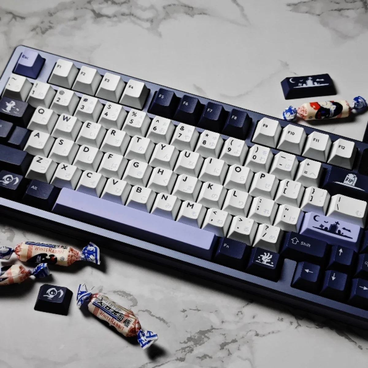 

Midnight theme Original factory height PBT material Five-sided sublimation Mechanical keyboard Keycap Customized full set