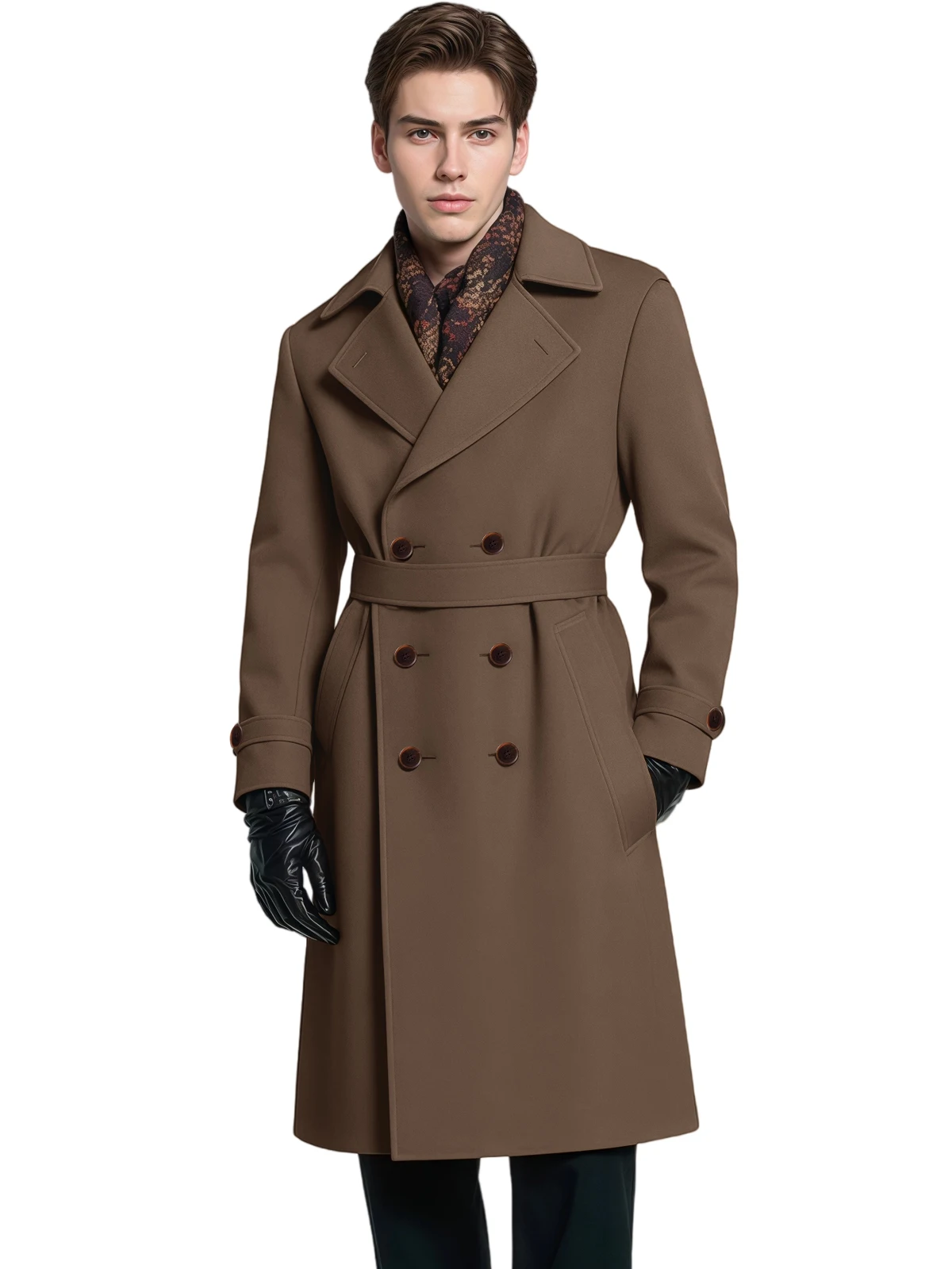 

2025 New Wool Long Male Coats Luxury Winter Solid Color Double Breasted Mens Jackets And Coats Plus Size 6xl Casual Man Trench