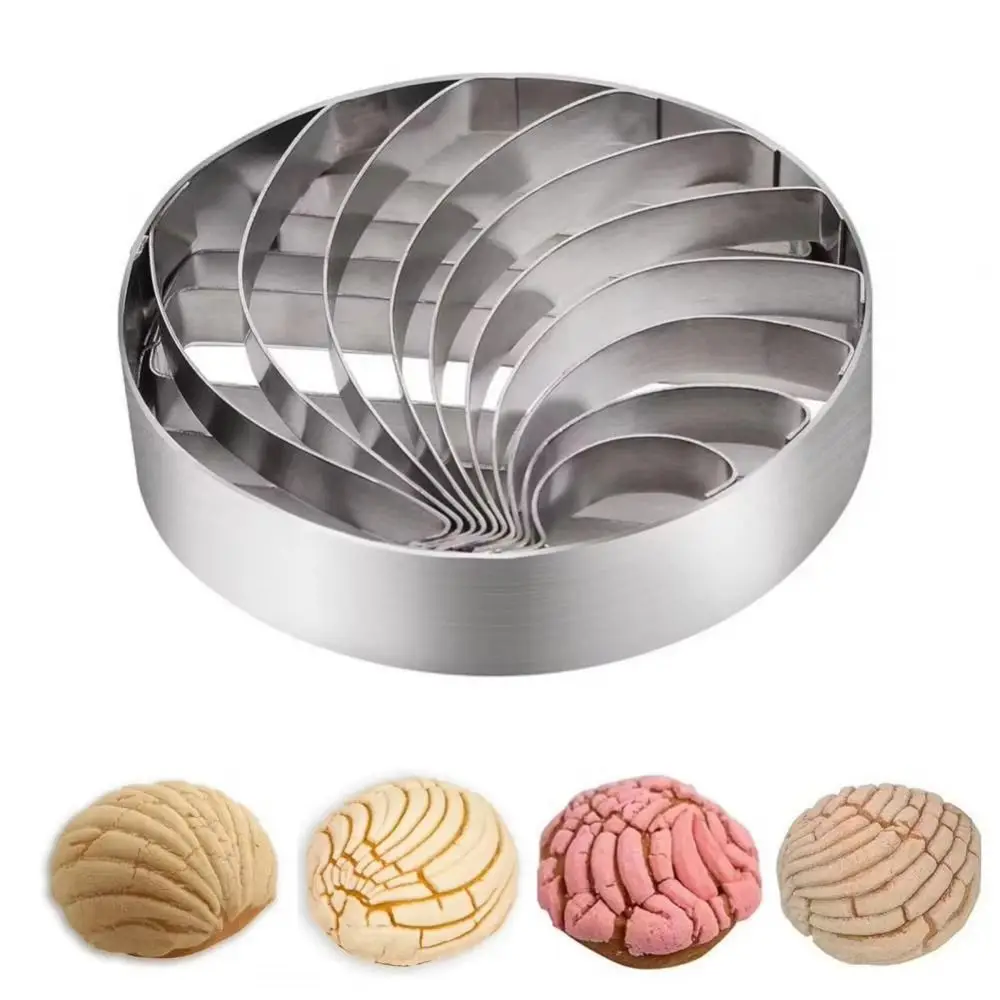 Two-Sided Stainless Steel Concha Cutter Rust-proof Reusable Cookie Cutting Machineel Sturdy Pastry Shell-Shaped