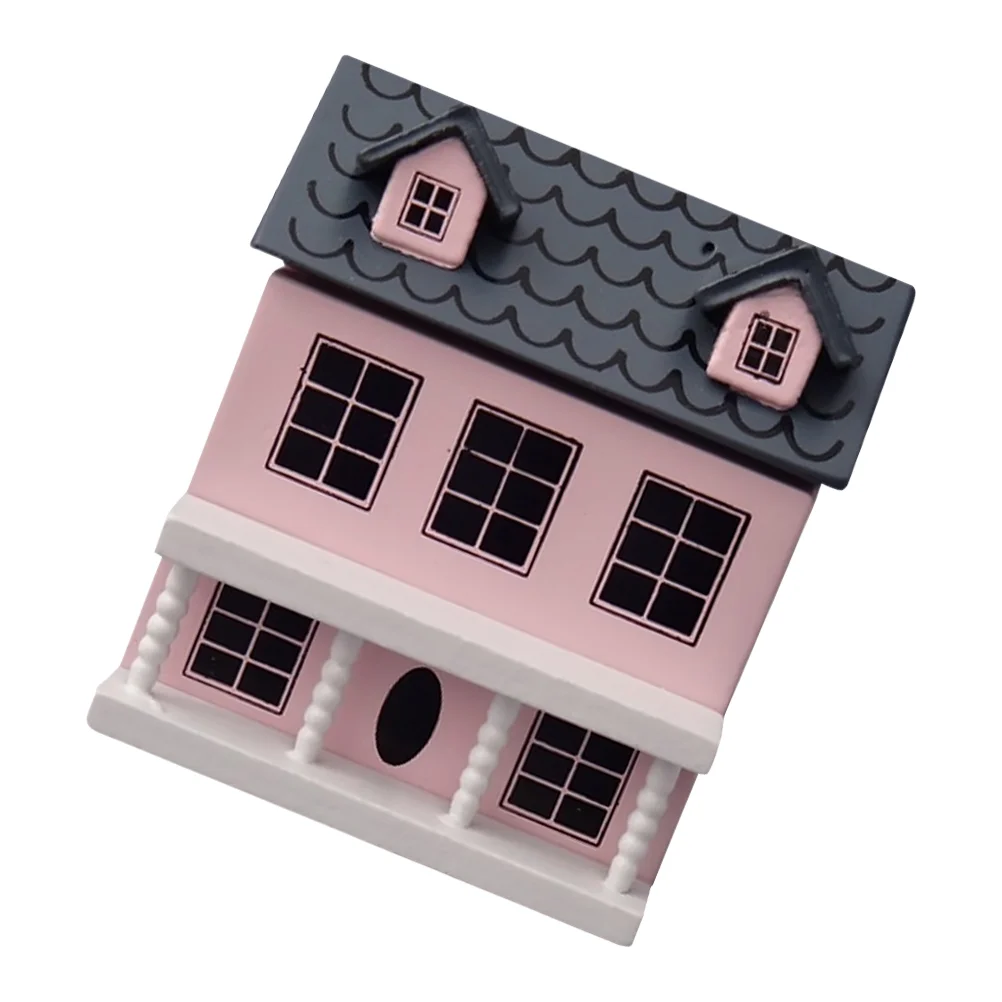 Villa Klein Huis Mini Miniatuur Versieren Ornament Klein Hout Geschilderd Model Kind Kits