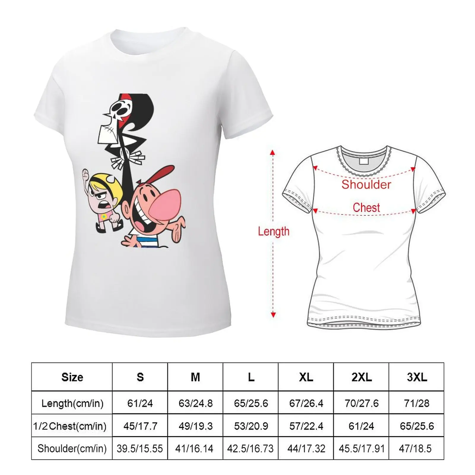 The Grim Adventures Of Billy And Mandy T-shirt hippie clothes summer clothes Women's tee shirt